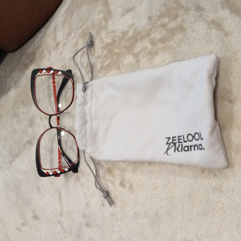 ZEELool Klarnà Women's Black & Red Square Fashion Glasses